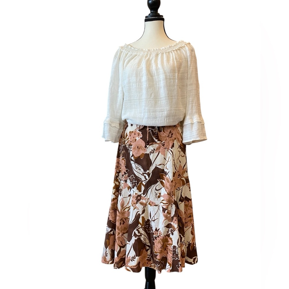 Max Studio 100% cotton peasant style blouse Size M Cottagecore feminine boho